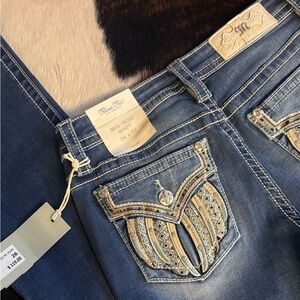 Miss Me Denim Jeans with Metallic Accents